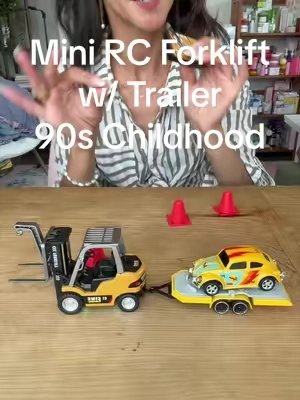 kids (and husbands) mini rc forklift with trailer for indoor screen-free 90s childhood play during this long winter ahead #rccar #rforklift #forklift #kidtoys #TikTokshopbacktoschool 