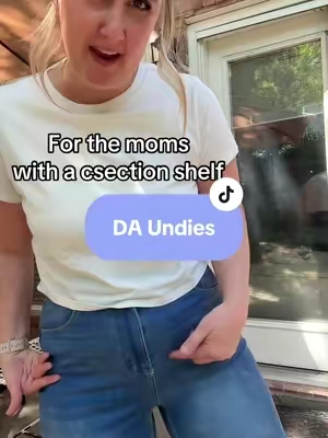 For the moms with a c section shelf. These underwear help smooth out the lumps #csection #csectionmama #csectionshelf #mompooch #underwear 