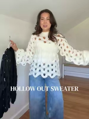 the most unique sweater I’ve ever seen how CUTE!🤍⭐️ 5’2 wearing a size medium 