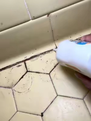 It did get rid of most of the staining but I also think it’s time to re caulk the the tiles #shower #blackmold #cleaningtiktok #bathroom #showertok 