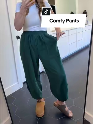 Wearing size small, I am 5’5” 128lbs #fallfashion #comfypants #comfystyle #baggypants #lightweightpants 