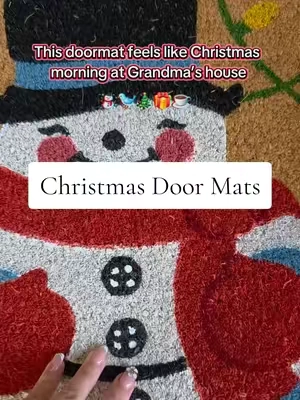 so adorable☃️🎄Christmas magic starts at your front door this year✨️@QVC, Inc #nostalgia #christmas #doormat #patiodecor #TikTokshopbacktoschool 