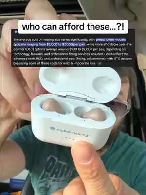 Who can afford prescription hearing aids?? They’re so expensive! That’s why I’m so thankful for Audien over the counter hearing aids! #hearingloss #hearingaids #hearingaid #hearingimpaired @Audien Hearing 