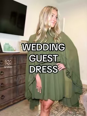 Gorgeous dress for fall weddings! #weddingguestdress #dress #sohochic #BackToSchool #TikTokshopbacktoschool 
