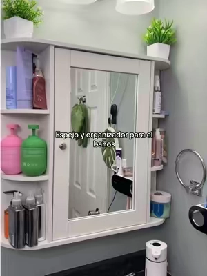 gabinete con espejo para baño, espejo con almacenamiento, gabinete de pared para baño, organizador de baño, mueble para baño #GabineteParaBaño #EspejoConAlmacenamiento #OrganizadorDeBaño #MuebleParaBaño #OrganizacionDelBaño