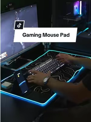Instantly upgrade your desk set up with this LED Gaming Mouse Pad W/ wireless Charging for your phone and air pods!  #GamingSetup #desksetup #gamingmousepad #gamers #backtoschoolshopping 