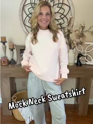 I’m in a small in this cute and cozy mock neck sweatshirt from @asvivid_fashion #mockneck #sweatshirt #tiktokshop #fall 
