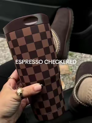 Espresso checkered from the Fall Collection out August 17th 🤎☕️🍂 @Frost Buddy 