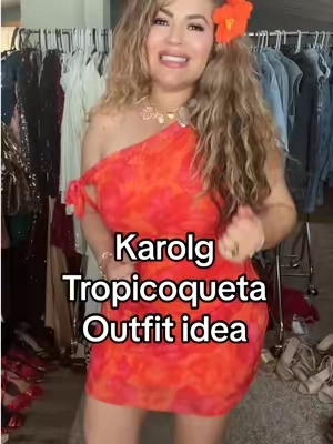 Tropicoqueta dress 🧡🌺🧡🌺#karolgtropicoqueta🧡 #karolgoutfitideas #karolgconcertoutfit #orangedress @J Y Fashion @Ettika @Melissa Official 