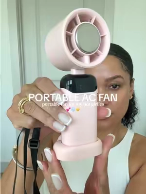 A NEED for not sweating my makeup off in this heat 🥵 #portablefan #handheldfan 