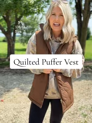 One of my favorite vests for fall and winter 🤎🍂 @Evaless official  #vest #longvest #puffervest #quiltedvest #falloutfitinspo  