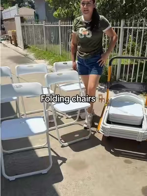 Plastic folding chairs #tiktokshopcreatorpicks 