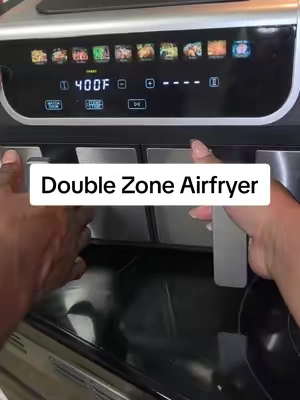This double basket air fryer is so pretty and makes dinner way easier. 😍 You can cook different foods at the same time, save time in the kitchen, and still get everything on the table hot. 🙌🏾 #airfryer #doublebasket #doublezone #dualcooking 