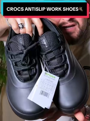 Crocs made for WORK?! 👀🔥 The Men’s Bistro Work Sneakers are going viral for a reason — over 10,200 sold already. Slip-resistant, comfortable + built for those long shifts when you’re constantly on your feet. 👨‍🍳💨 And the Triple Black keeps them looking clean and professional. One of the best Crocs options for work. Super affordable + FREE shipping right now 📦⚡@Crocs #crocs #workshoes #restaurantworkshoes #crocsworkshoes #TikTokShopFinds 