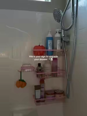 It’s time to upgrade your shower🚿🧖🏽‍♀️  #stainlesssteelshowercaddy #showercaddy #showerorganization #showercaddyshelforganizer #showerorganizer  