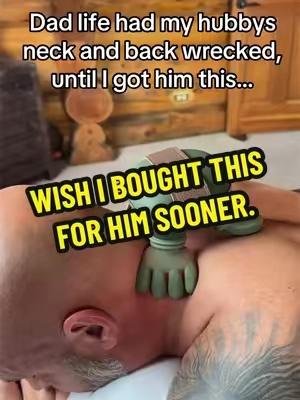 My hubbys back and neck were all out of rack from just being a dad doing dad stuff. Then I found this!  #NeckPainRelief #NeckMassager #BackPainRelief #Massage #DealsForYouDays 