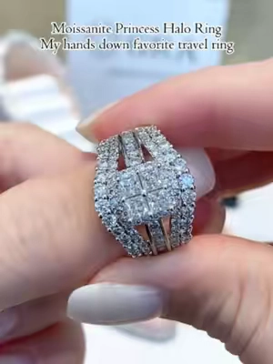 Moissanite Princess Halo Ring💍My hands down favorite travel ring💎✨#ring #moissanitering #moissanite #TikTokShopSummerSale #delzzad #waterproofjewelry #jewelry #giftideas #2026 #viral #delzzadjewelry #nontarnishjewelry #beautiful #luxury #affordable #diamond #diamondtester #princesscut #TikTokshopbacktoschool #BackToSchool2026 #DormTour #CollegeEssentials