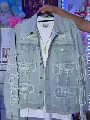 Está chido la jacket bro lo ordené de talla. S. #jaket #mens #distressed #StreetStyle 