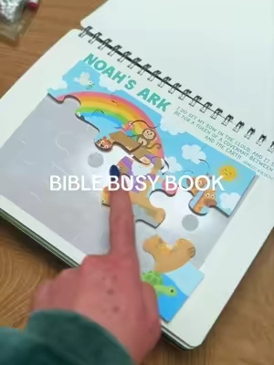 The sweetest way to teach them about Jesus #busybookforkids #screenfreeactivities 