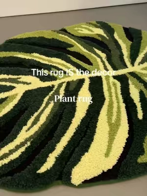 The plant you can’t accidentally forget about 🌿 #MonsteraRug #PlantDecor #BotanicalDecor #HomeDecor #RugDecor