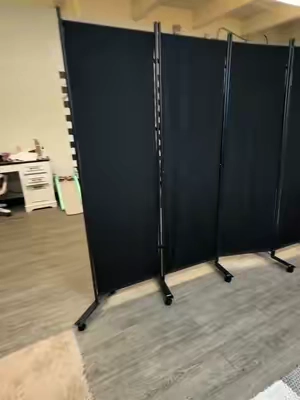 Dorm room privacy without taking up a ton of space! 🙌🏽🏠 This 4-panel room divider rolls on wheels, is lightweight, and makes it easy to create your own private space—even with a roommate! Perfect for dorm rooms, bedrooms, apartments, or shared spaces. ✨ #DormRoomEssentials #DormRoomDecor #RoomDivider #CollegeEssentials #SmallSpaceLiving