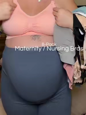 8 pack of maternity bras / nursing bras - breastfeeding bra - maternity clothes- pregnancy- postpartum- pregnant #TikTokshopcreatorpicks 