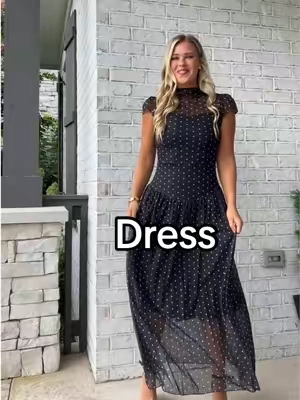 A polka dot mesh dress with a drop waist! I’m actually wearing it backwards but like it this way! The other side has a cute keyhole. Wearing the small! #meshdress #polkadots #polkadotdress #dropwaistdress #vintagedress 