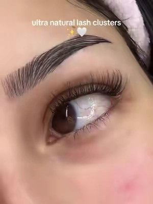 these have a lightweight and clear band so it’ll look like it’s coming from your eye ✨🤍 @My favorite lashes #fypシ #naturalmakeup #lashclusters #lashclusterstutorial #longlashes 