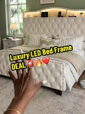 Luxury LED Bed Frame DEAL 🚨🔥❤️ #bedframe #led #bed #bedroommakeover #TikTokshopbacktoschool 