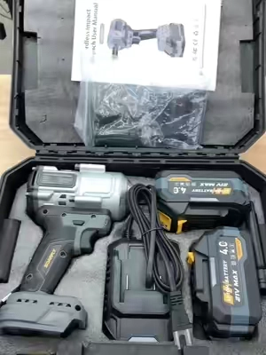 SOARFLY 1200NM Impact Wrench, 2x 4.0Ah Batteries, Fast Charger, 3000RPM, 5 Sockets & 1 Extension Bar, For Car, Trucks Power Tool Rechargeable High Torque #cordlessimpactwrench 