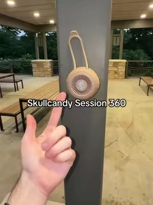 Skullcandy Session 360 portable Bluetooth speaker with a magnet on the back. 