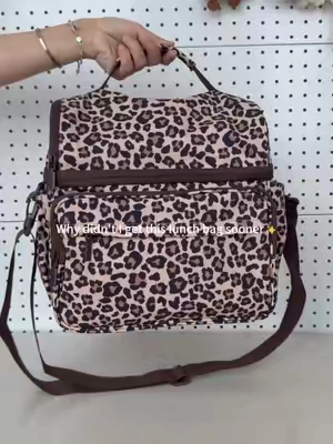 🐆The leakproof lining is easy to wipe clean, so soup spills aren't a big deal anymore.🤩👍#lovevook #backtoschool #TikTokshopbacktoschool #lunchbag #workbag 
