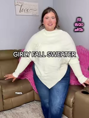 so cute and it fits the plus size girlies! ⭐️ #fallsweater #plussizesweater #plussizefashion #tiktokbacktoschool #falloutfits 