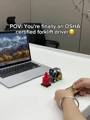 Are you even OSHA certified if you don't have one of these on yo desk? #forkliftcertified #desksetup #fidgettoys #cooltoys #forklift 
