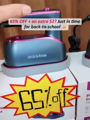 Back-to-school mornings just got easier 🎒 65% OFF + $2 OFF#FYP #JackRose #TikTokshopbacktoschool #SohoChic #CollegeEssentials #payday #weeklydeals #Summerwins #WeeklyDeals #ironing #steamer #Jack&Rose
