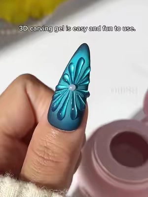 I finally found a simple way to add 3D effects. 👀✨#fypage #nailhack #diynailsathome #3dnailart #easynails 