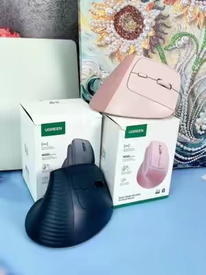Make the switch to a vertical mouse- your wrist will thank you 🙌 #wirelessmouse #tiktokshopsummersale #momgift #fyp #whiteelephantgift
