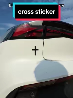 My favorite decoration: Cross stickers. They can be stuck anywhere. They are very firm and friendly to the car paint.#jesus #itsgod #faithtok #godisgood #cross