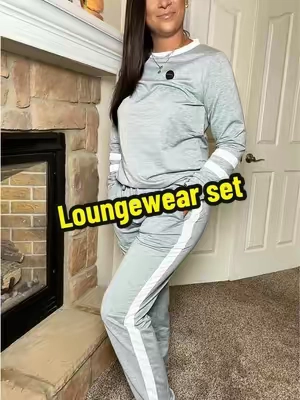 A two piece lounge set you will want to grab before it’s gone! @WIHOLL #loungeset #comfyclothes #pajamas #loungewear #TikTokshopbacktoschool 