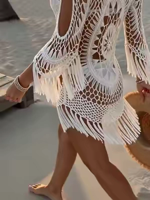 Beach day essential🤍#BeachCoverup #SwimsuitCoverup #VacationOutfit #SummerFashion #BeachOutfit