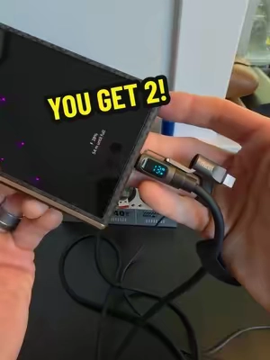 Yes 2 cables and they have digital displays! #4in1cable #chargingcable #usbc #mfish #tiktokshopcreatorpicks @mfish tech inc 
