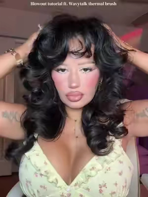 @wavytalkofficial blowout thermal brush #blowouttutorial 