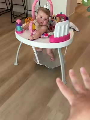 I absolutely love this activity center! 🤍 #babymusthaves #4montholdbabygirl 
