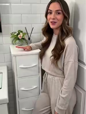 Finally fixed this awkward corner! This slim tower fits perfectly anywhere. Run before it sells out! #smallspaces #bathroomorganization #storagehacks #apartmentfinds #tiktokmademebuyit