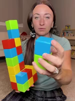 our new favorite building blocks 🩵💚💛❤️ #toysforbabies #magneticbuildingblocks #christmasgiftideas #screenfreeactivities 