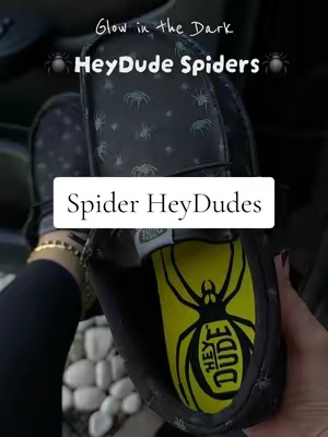 Limited Drop🕷New Men's Spider HeyDudes for Halloween🎃Glow in the Dark @HeyDude #heydude #halloween #spider #spookyseason #TikTokshopbacktoschool 