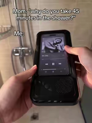 Why I take so long in the shower#showerspeaker #showering #TikTokshopbacktoschool #showerphoneholder #waterproofspeaker 
