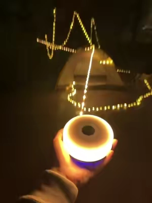 The easiest way to make your campsite or patio look cozy#campinglight #patiomakeover #backyardvibes #TikTokshopbacktoschool #rvlifestyle 
