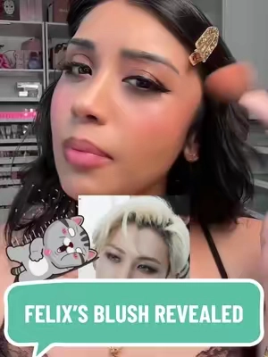 Stray kids pop star Felix’s blush finally revealed ! @HERA @HERA KR #herablush #felix #straykids #kpop #tiktokmademebuyit
