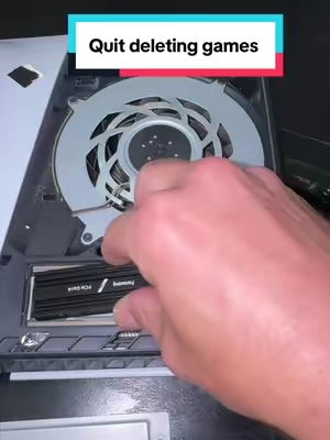 It’s super frustrating when u wanna play new games and can’t without deleting an old game! This M.2 SSd fixes that and it takes less than 5 minutes to install. #ssd #ps5storage #Gta6 #ps5 #TikTokshopbacktoschool 